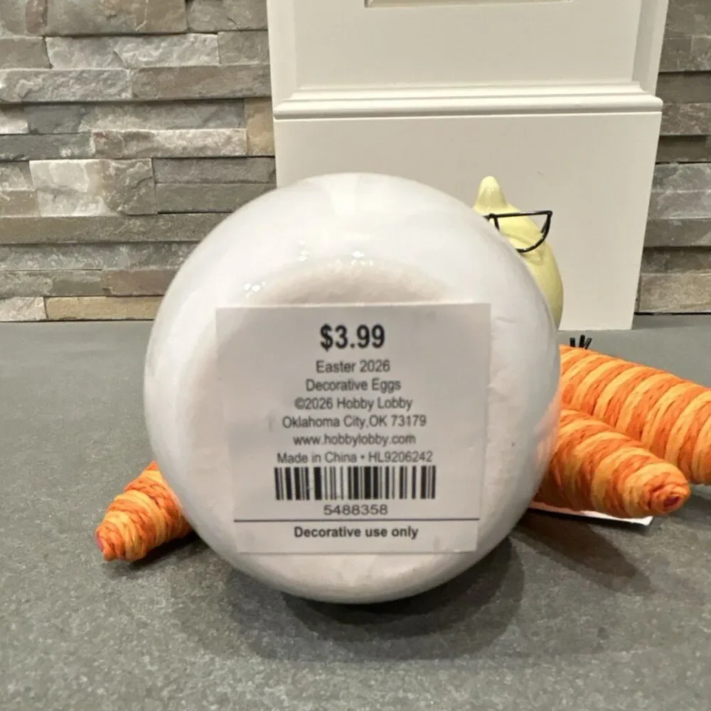 Hobby Lobby Easter Decorative Eggs Chick and Artificial Carrots Set